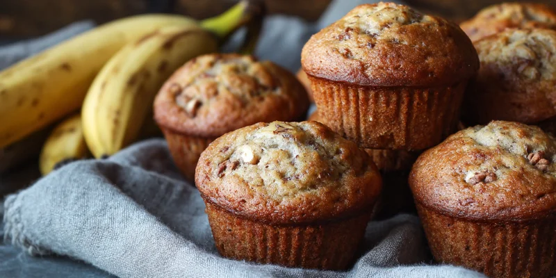 banana bread muffin and cap cake