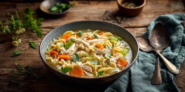 Gluten free chicken noodle soup final look