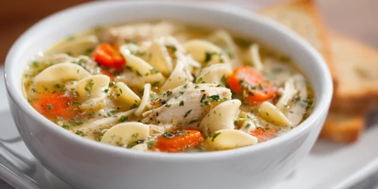 panera chicken noodle soup with red carrot
