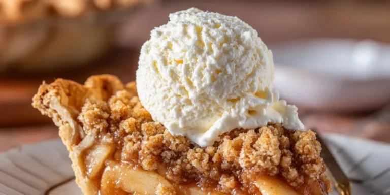 Easy Sour Cream Apple Pie with Crunchy Brown Sugar