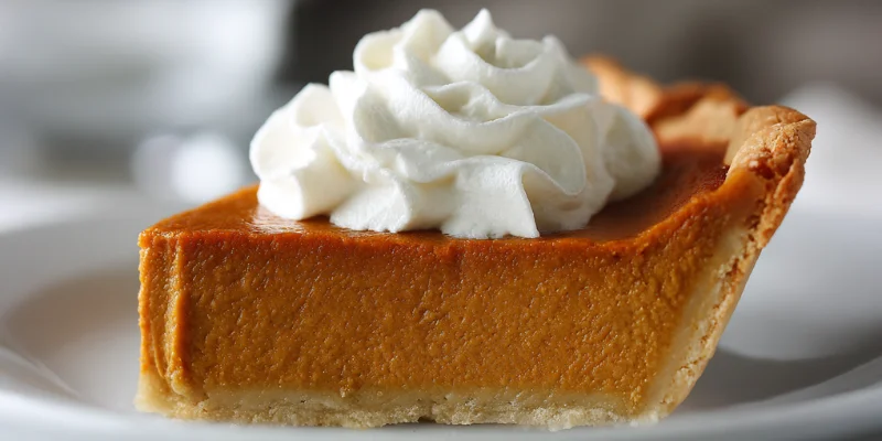 Homemade Pumpkin Pie with Decorative
