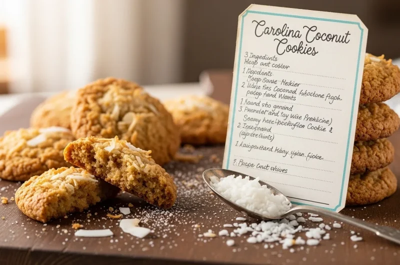Crispy Chewy Carolina Coconut Cookies Recipe