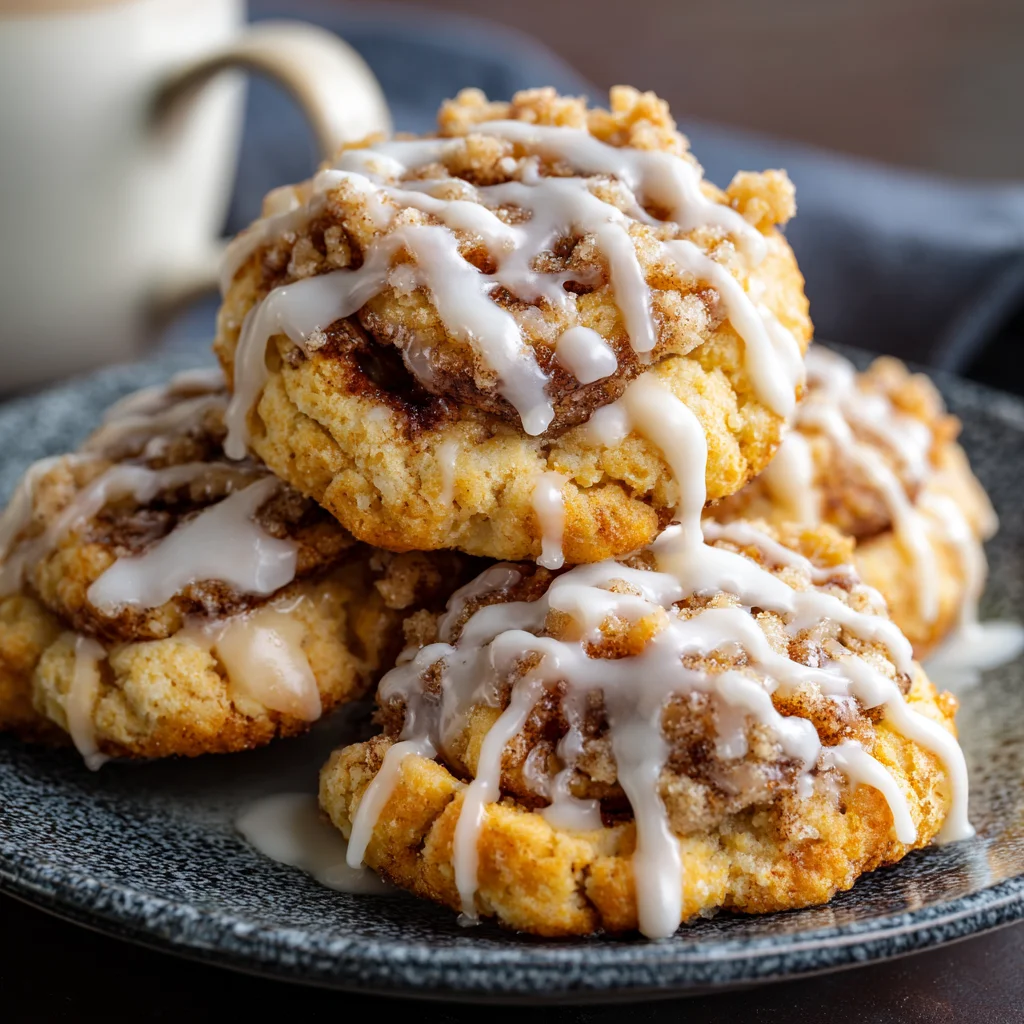 Crumble Cinnamon Roll Cookies