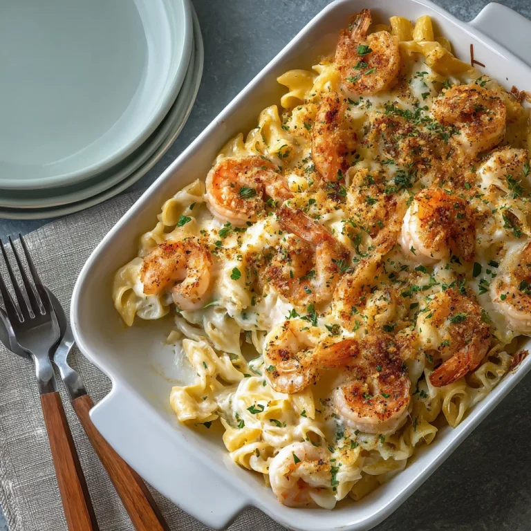 Cajun Shrimp Alfredo Bake
