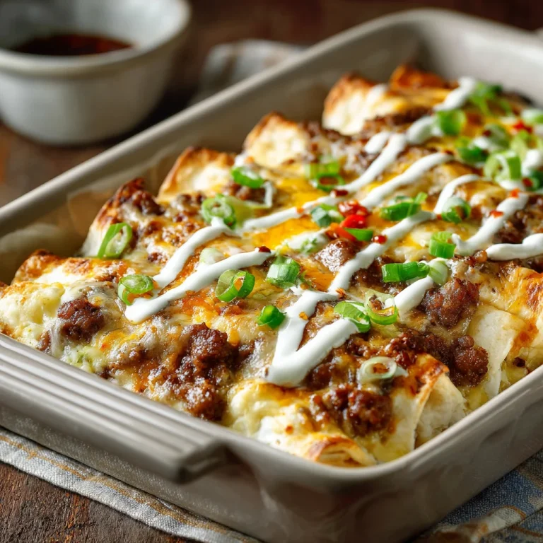 Southern Beef Sausage Gravy Breakfast Enchiladas