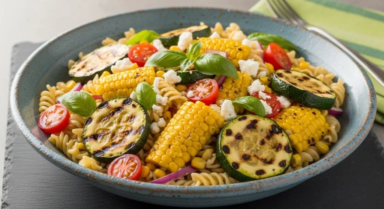 Zucchini Grilled Corn Pasta Salad