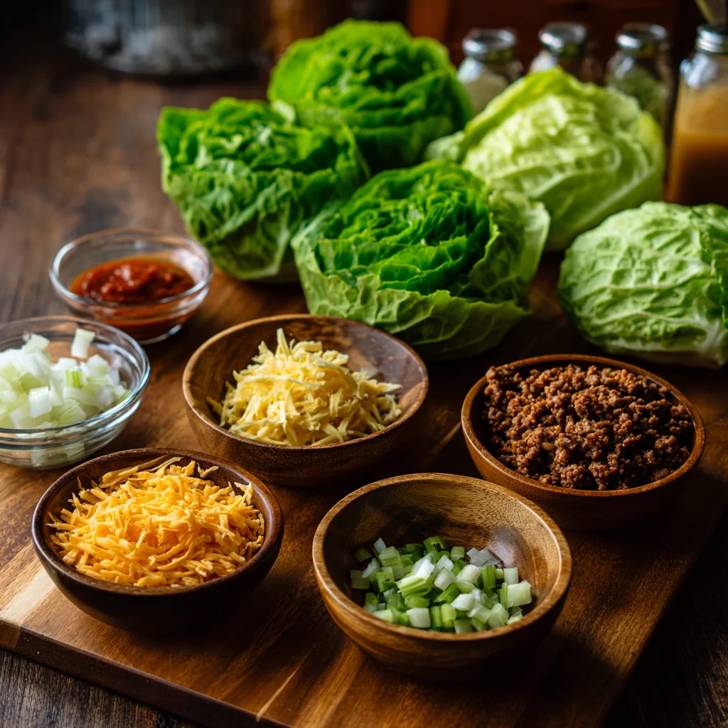 Delicious Low-Carb Lettuce Wrap Burgers ingridents