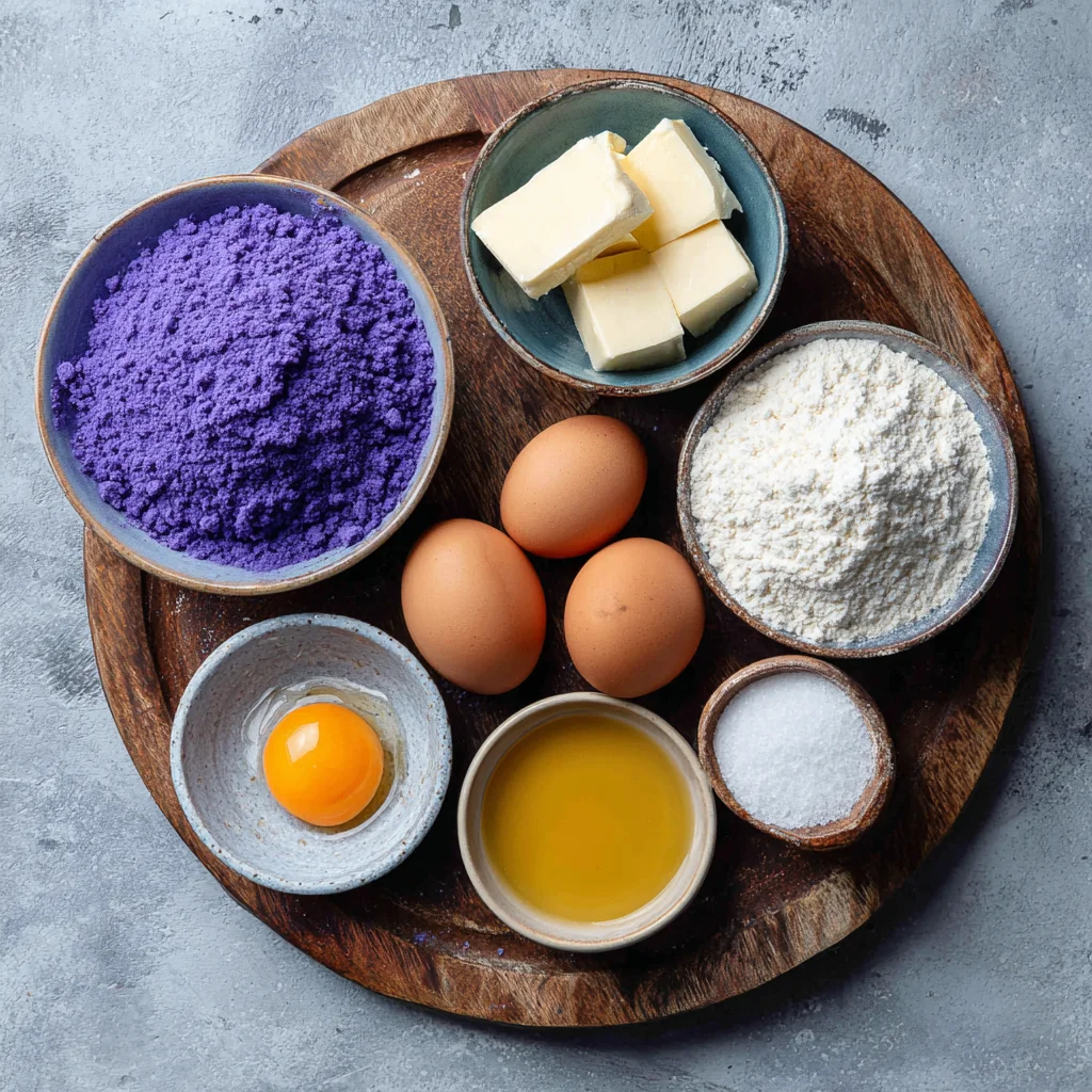 Ube Crinkle Cookies Recipe ingridents