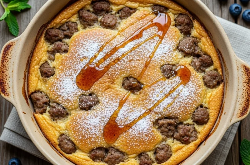 Pancake Sausage Casserole – Easy Family Breakfast Bake