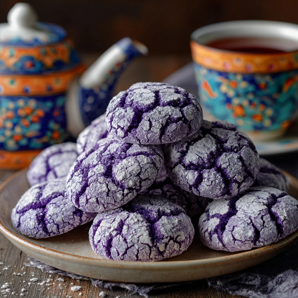 Best Ube Crinkle Cookies Recipe final serving