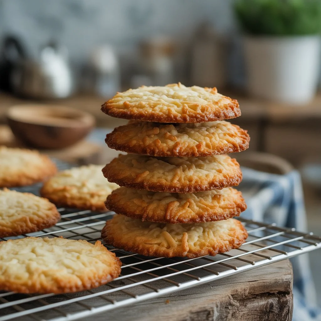 Crispy Chewy Carolina Coconut Cookies final serving