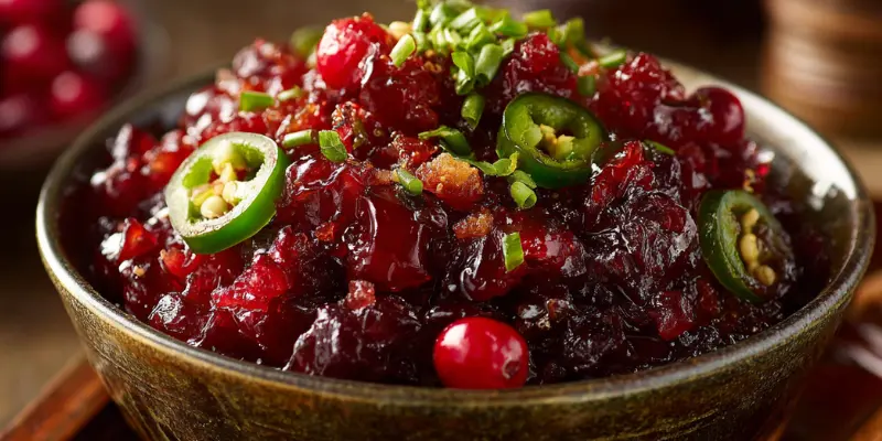 Easy Cranberry Chutney Recipe with Figs and Jalapeño