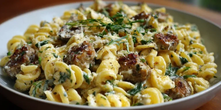 Creamy Cajun Alfredo sauce with sliced peppers simmering in pan.