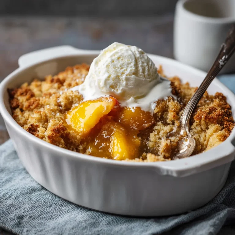 Cozy & Comforting Keto Peach Cobbler