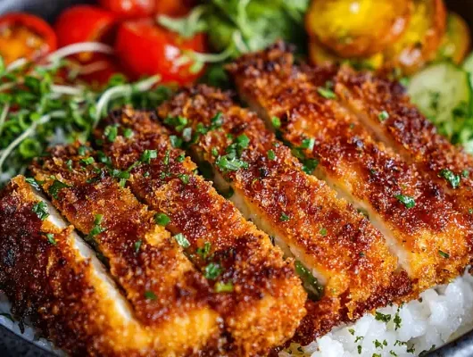 Japanese Katsu Bowls Recipe Card