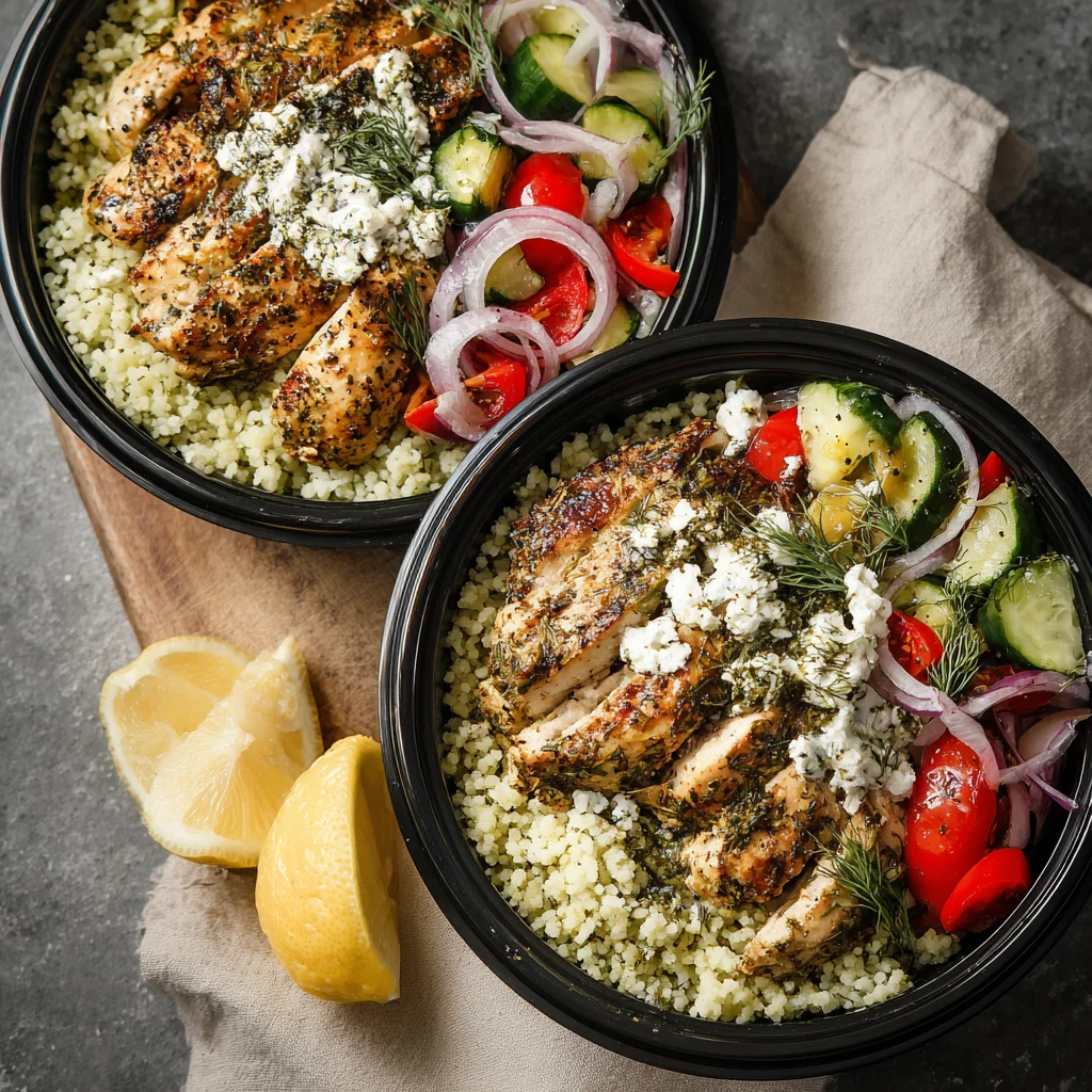 Mediterranean Lemon-Dill Chicken recipe in bowl
