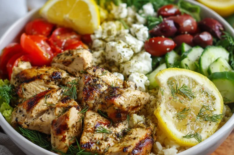 Zesty and Fresh: Mediterranean Lemon-Dill Chicken Bowls for Effortless Meal Prep