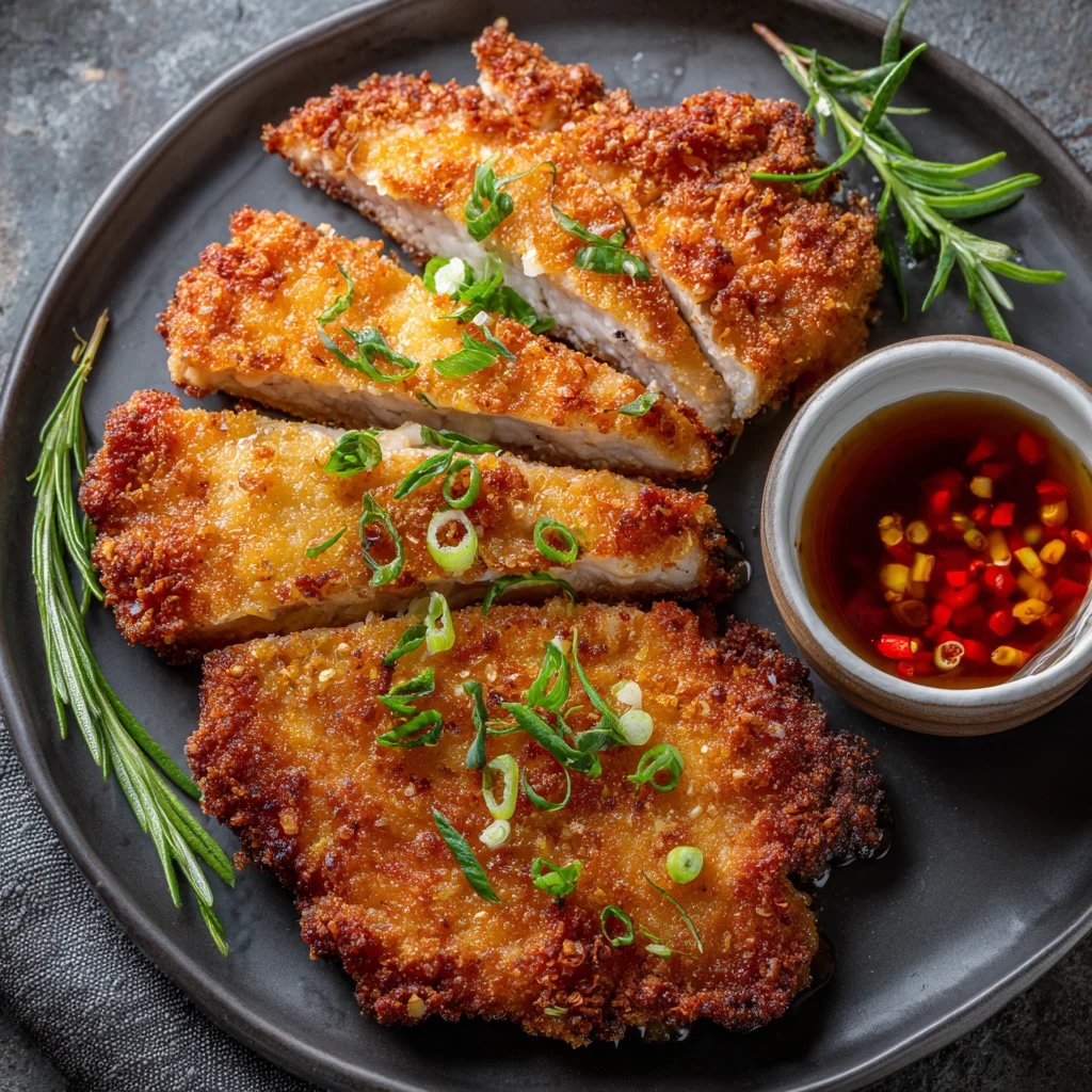 crispy fried pork chops.