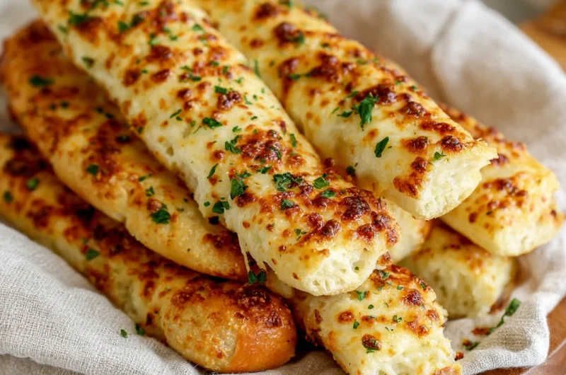 Cheesy Garlic Breadsticks Soft Homemade Garlic Breadsticks Recipe