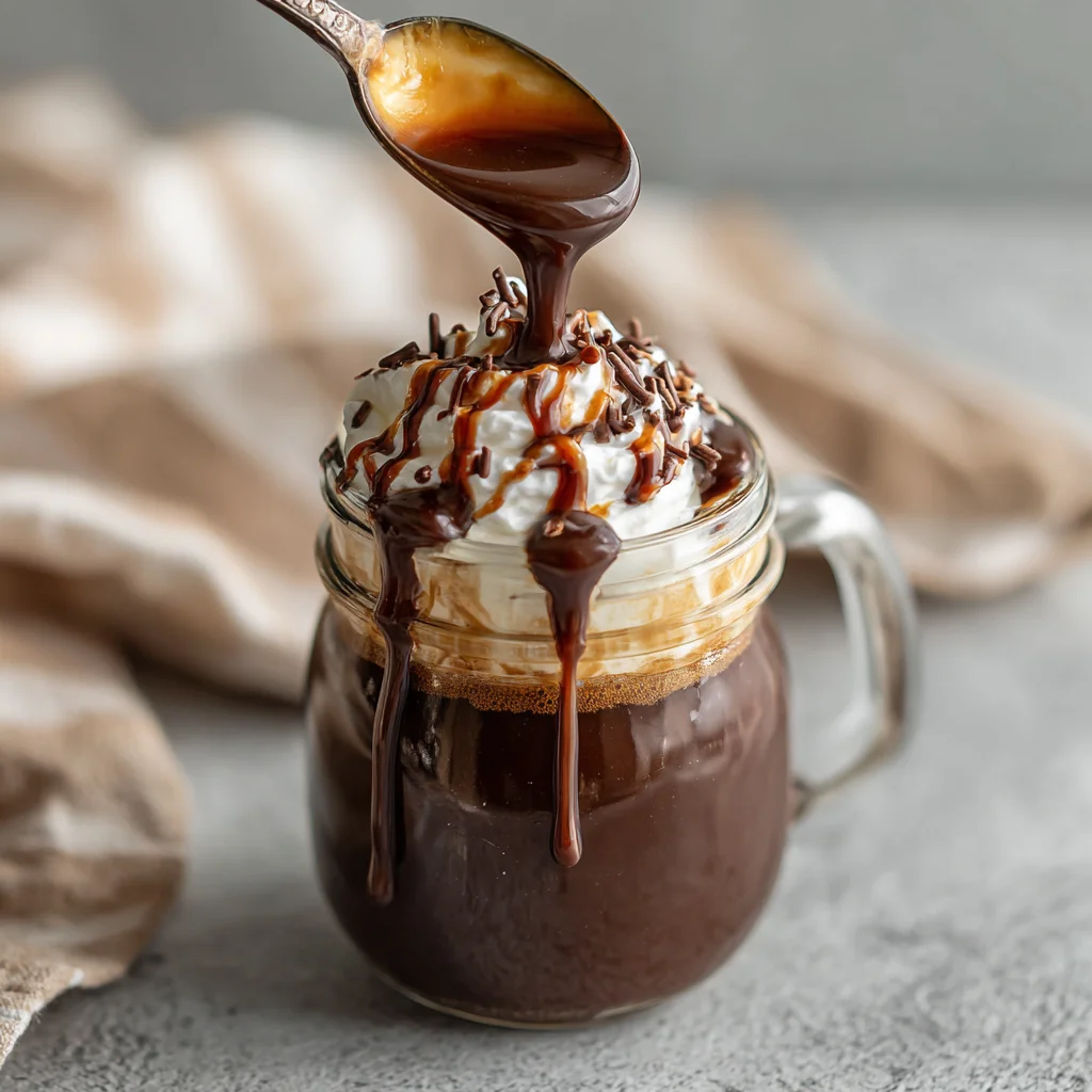 Homemade Dark Chocolate Syrup Easy serving