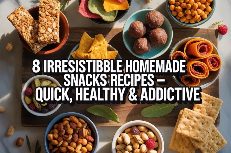 8 Irresistible Homemade Snacks Recipes – Quick, Healthy & Addictive