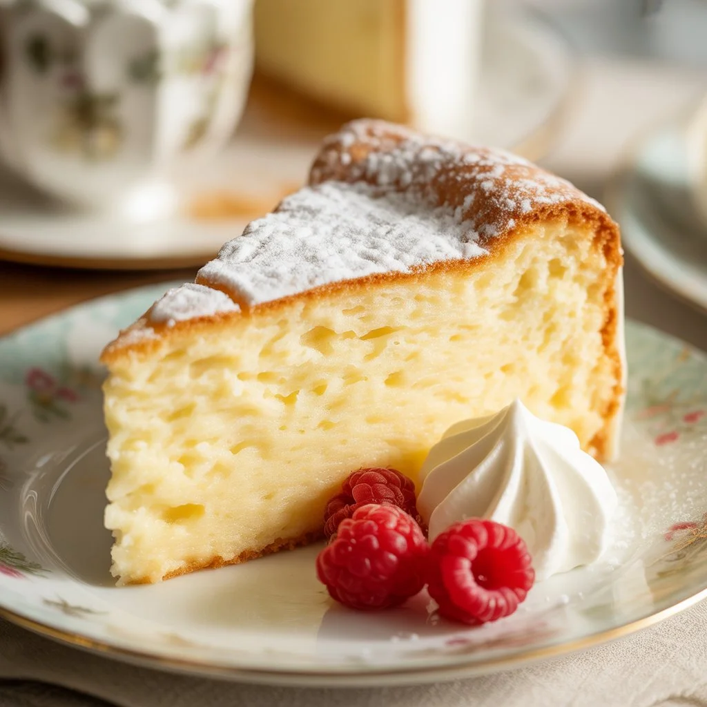 Creamy Yogurt Cake final serving in plan plate