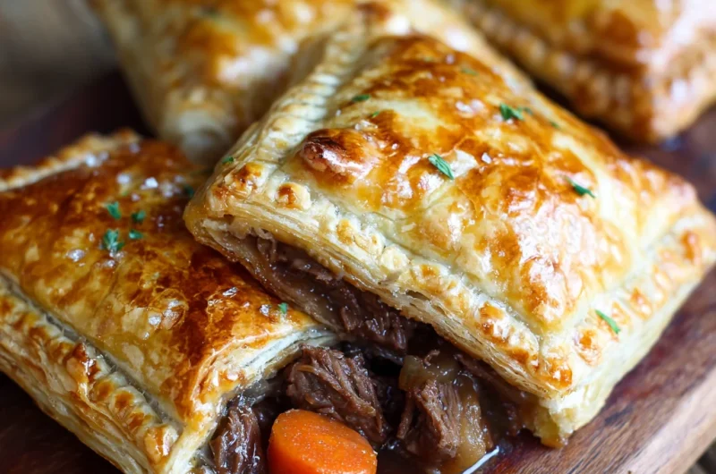 Juicy Beef Stew Hand Pies A Hearty Comfort Food Recipe with Flaky Puff Pastry