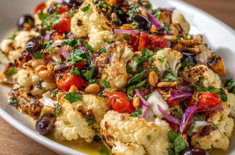 Mediterranean Marinated Cauliflower Salad