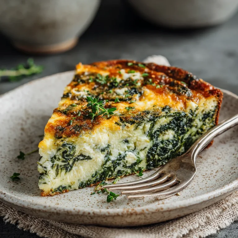 Spinach Crustless Quiche