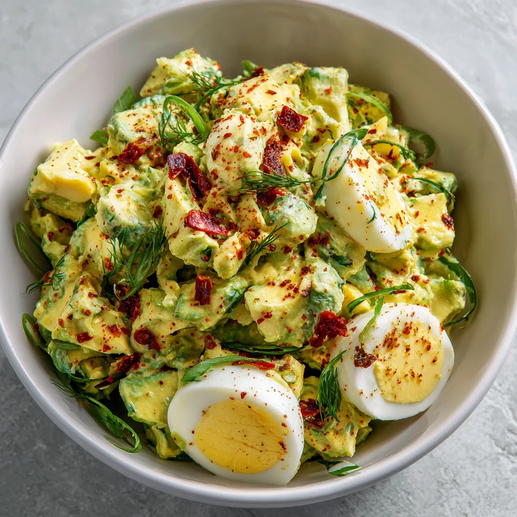 Avocado Egg Salad Creamy, Fresh