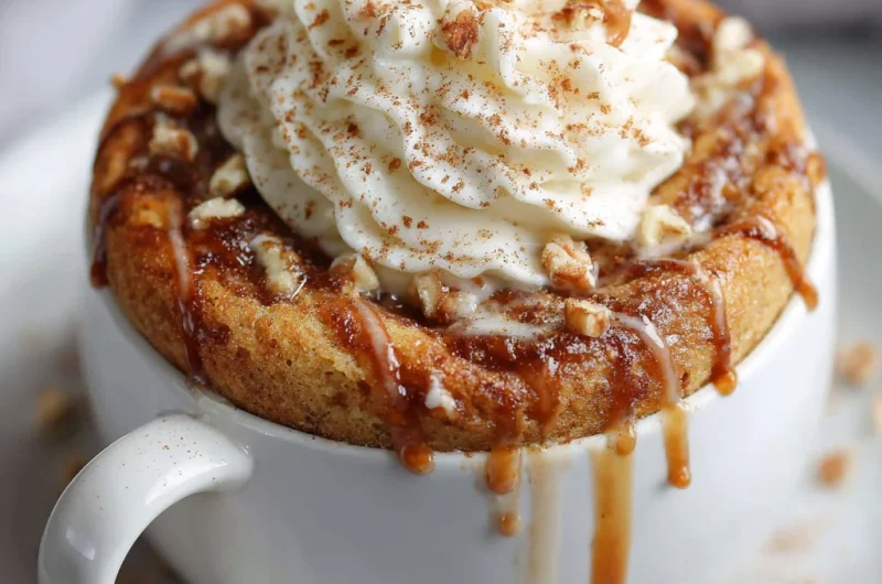 Fluffy Keto Cinnamon Mug Cake – Warm, Cozy, Ready in 2 Minutes