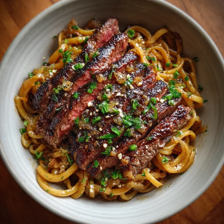 Garlic Butter Steak Lightning Noodles