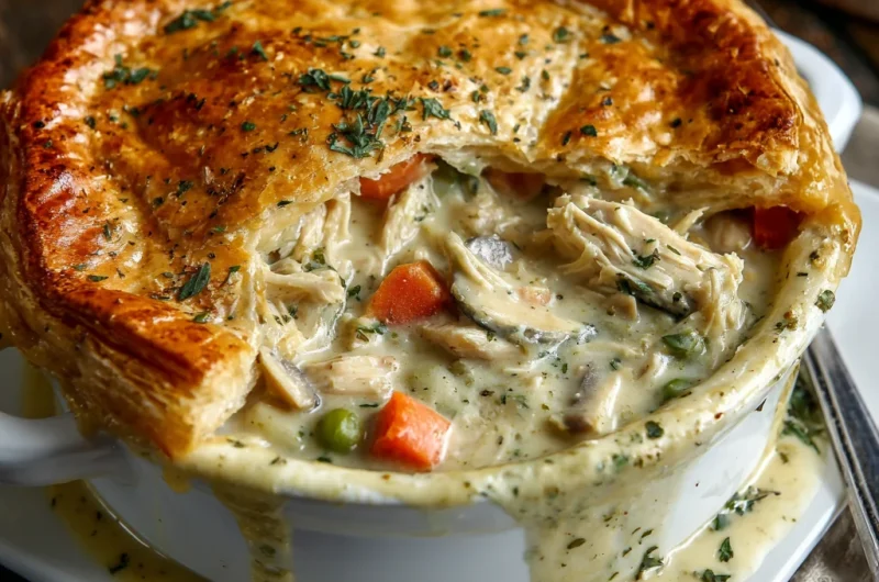 Lemon & Herb Chicken Pot Pie: A Flavorful Twist – Bright, Cozy, Ready in 45 Minutes