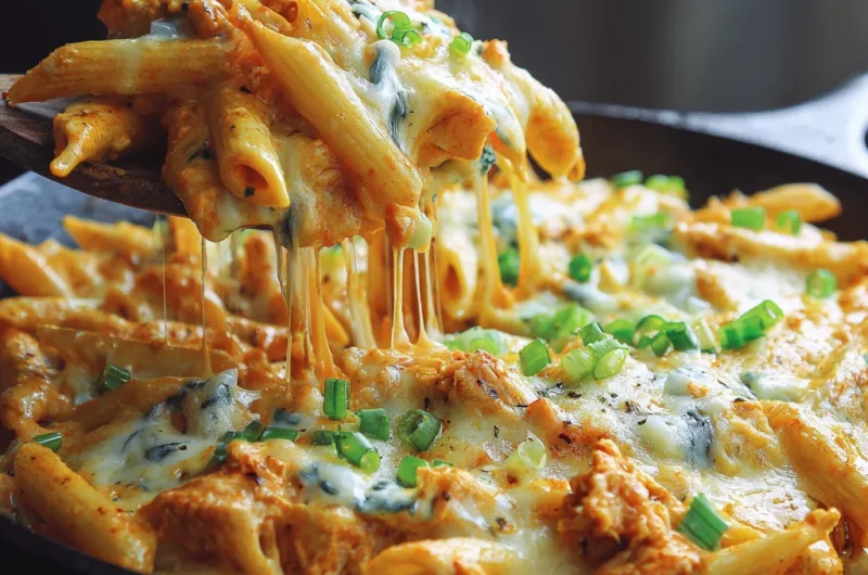 Buffalo Chicken Alfredo Penne – Spicy, Creamy, and Ready in 30 Minutes
