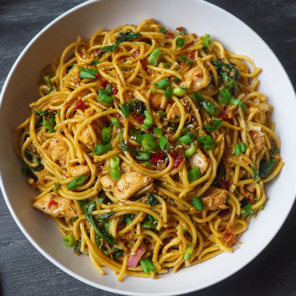Chicken Spaghetti Lo Mein