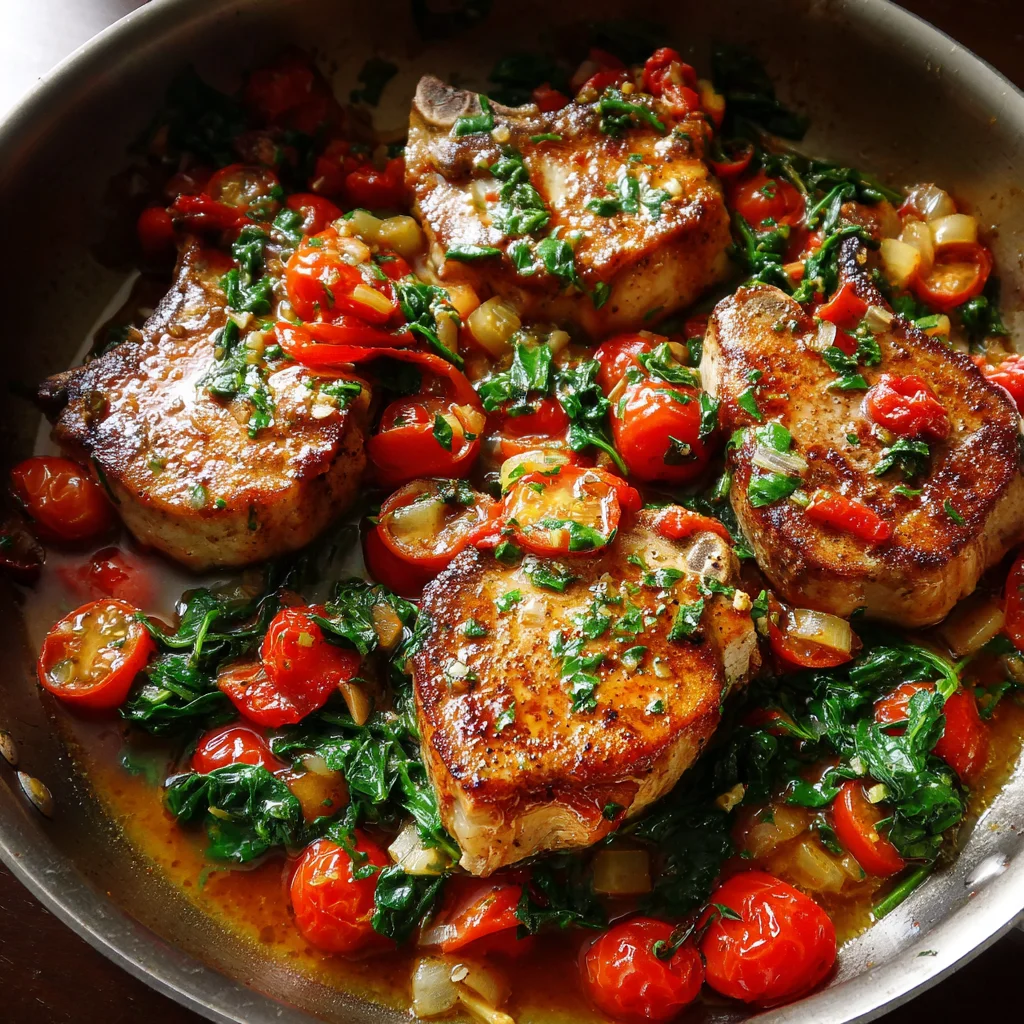 Healthy Pork Chop in pan