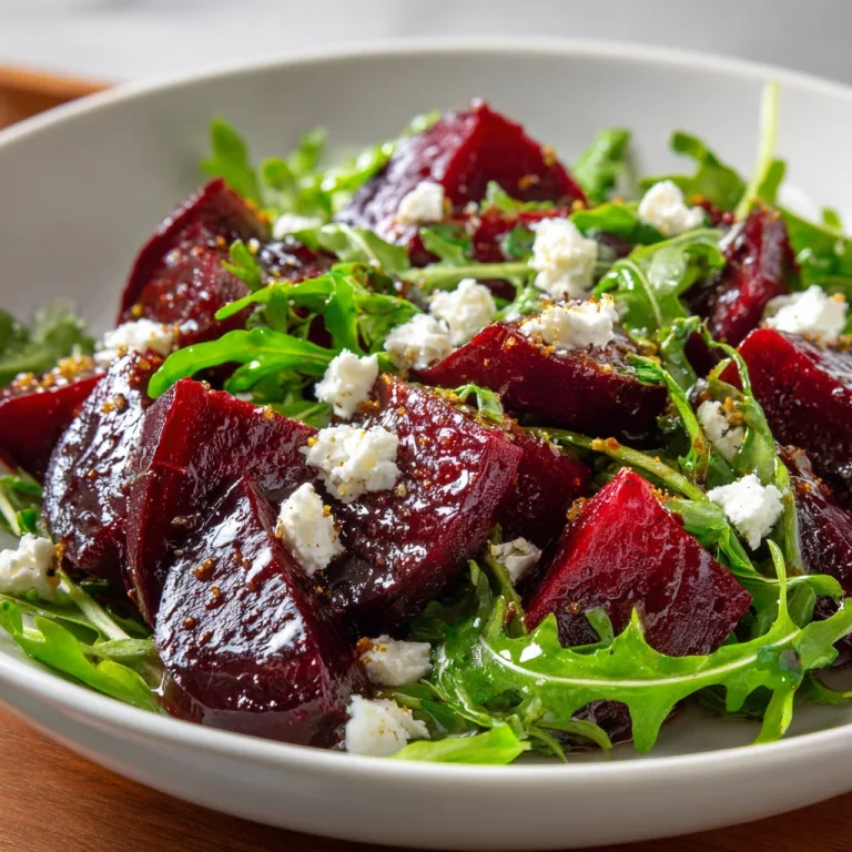 Balsamic Beet Salad with Arugula and Goat Cheese