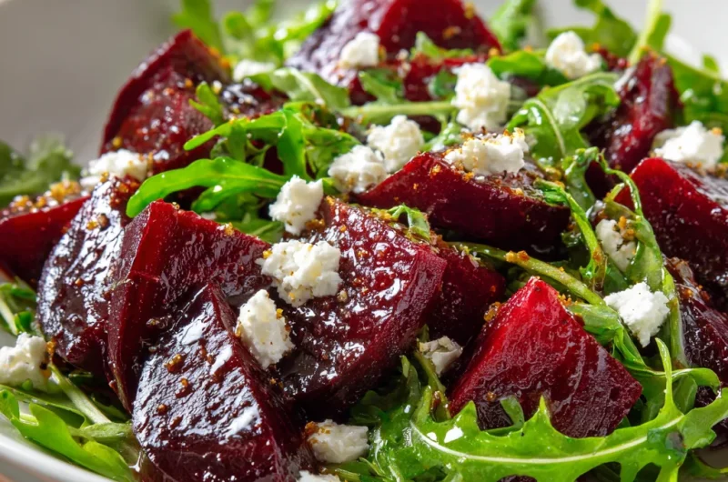 Balsamic Beet Salad with Arugula and Goat Cheese