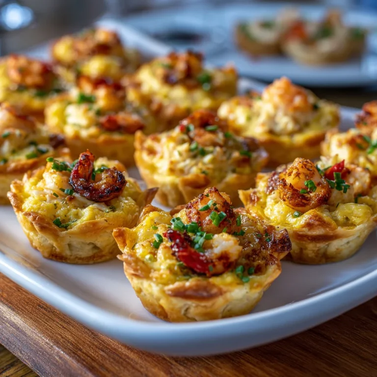 Cheddar Crab and Shrimp Mini Quiches