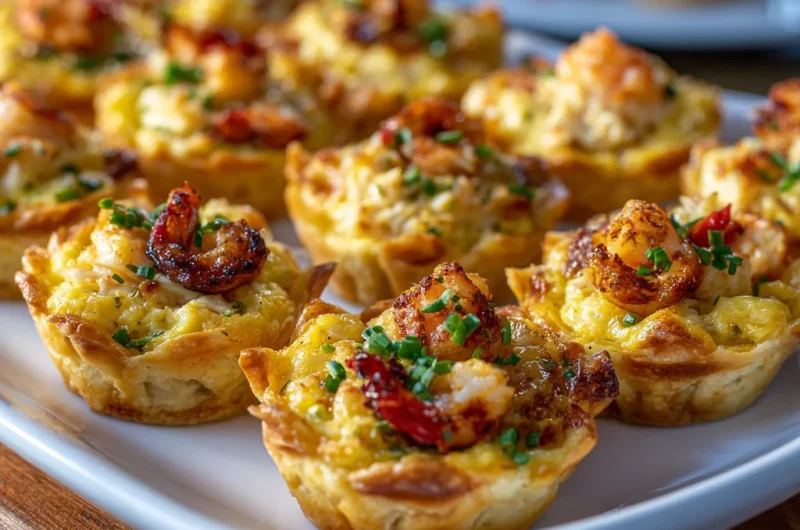 Cheddar Crab and Shrimp Mini Quiches (Savory, Cheesy & Perfect for Parties!)