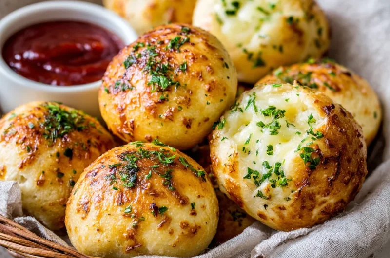 Cheesy Stuffed Garlic Bread Rolls