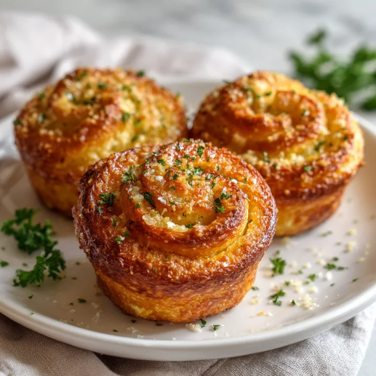 Golden Garlic Parmesan Cruffins