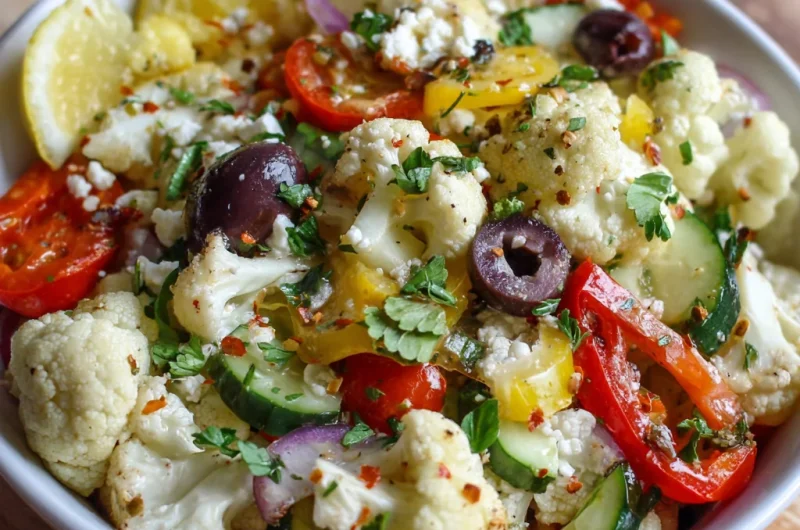 Mediterranean Cauliflower Salad – A Light, Fresh & Flavorful Meal or Side Salad