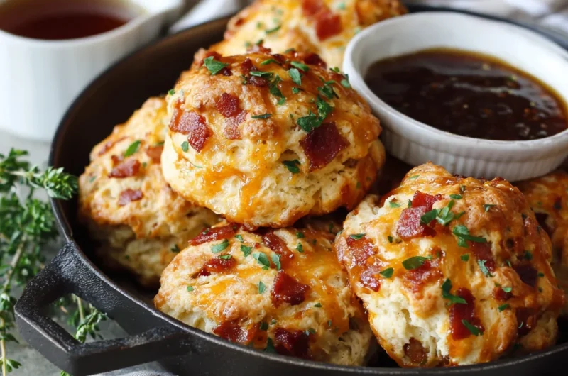 Savory Maple Bacon Cheddar Biscuits