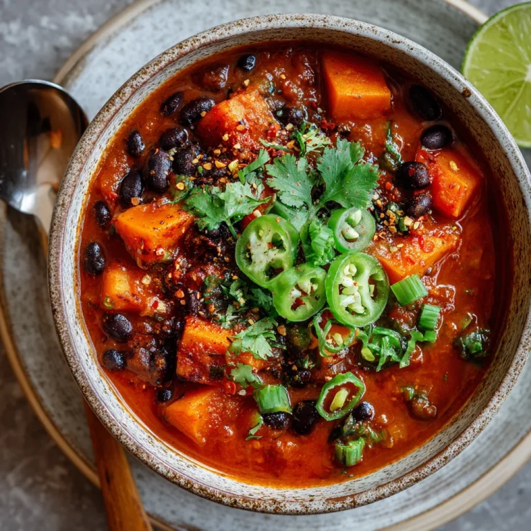 Spiced Sweet Potato and Black Bean Stew (Warm, Hearty & Full of Fall Comfort!)