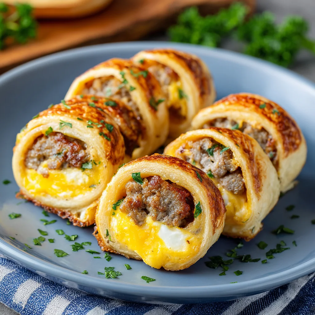 sausage egg cheese roll ups