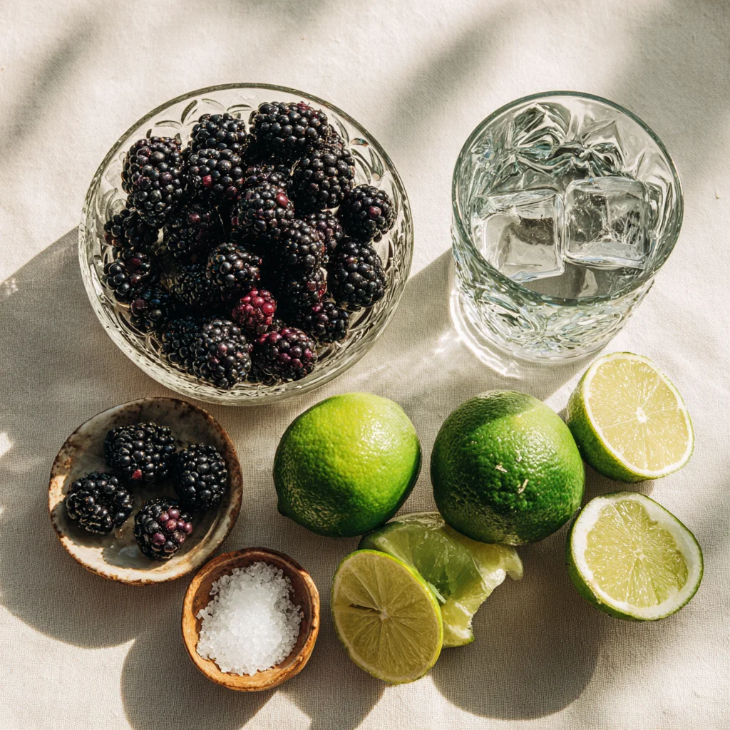 Ingredients used recipe Blackberry Frozen Margarita
