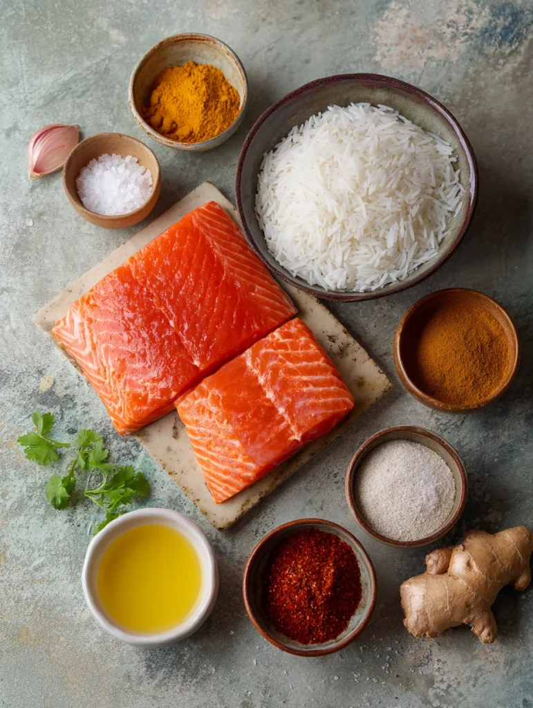 Ingredients used in recipe Coconut Red Curry Salmon Recipe