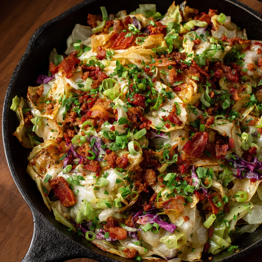 Cowboy-Cabbage-Skillet-Recipe final serving