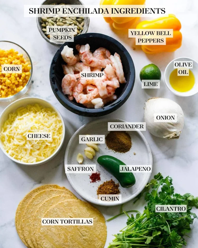 Ingredient Creamy Shrimp Enchiladas